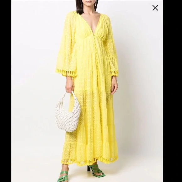 Alice + Olivia | Dresses | Alice Olivia Alexandria Yellow Maxi Dress Size 2  | Poshmark